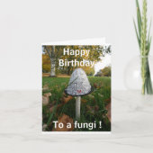 Fun Fungi Happy Birthday Card - anpassbar Karte (Vorderseite)
