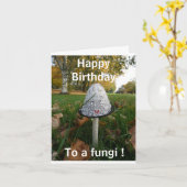 Fun Fungi Happy Birthday Card - anpassbar Karte (Gelbe Blume)