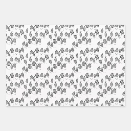 Fun Fungi Morel Mushroom Pattern Geschenk Geschenkpapier Set (Vorderseite 2)