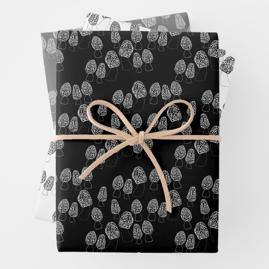 Fun Fungi Morel Mushroom Pattern Geschenk Geschenkpapier Set (Beispiel)