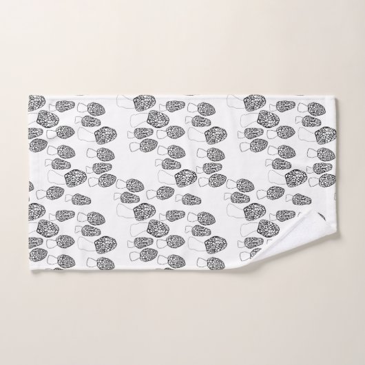 Fun Fungi Morel Mushrooms Muster Badhandtuch Set (Handtuch)