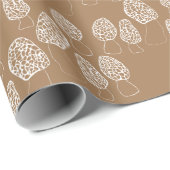 Fun Fungi Morel Mushrooms Muster Geschenk Geschenkpapier (Rolleneckpunkt)