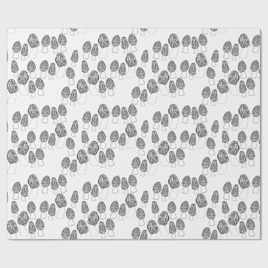 Fun Fungi Morel Mushrooms Muster Geschenk Geschenkpapier (Flach)