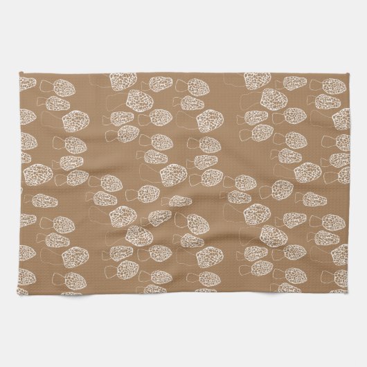 Fun Fungi Morel Mushrooms Muster Geschirrtuch (Horizontal)