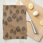 Fun Fungi Morel Mushrooms Muster Geschirrtuch (Viertel Falte)
