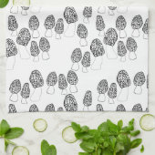 Fun Fungi Morel Mushrooms Muster Geschirrtuch (Gefaltet)