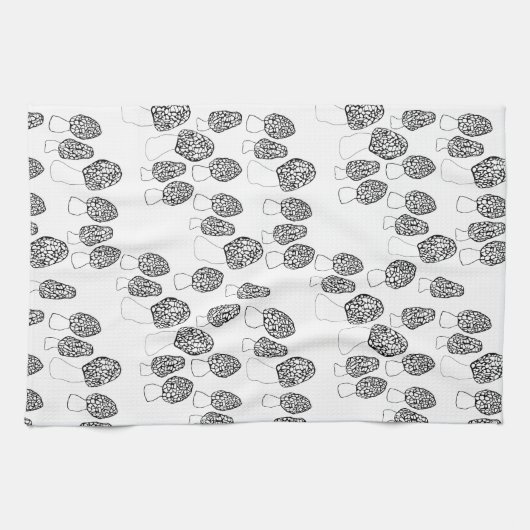 Fun Fungi Morel Mushrooms Muster Geschirrtuch (Horizontal)