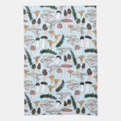 Fun Fungi Mushroom Fern Muster Geschirrtuch (Vertikal)