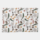 Fun Fungi Mushroom Fern Muster Geschirrtuch (Horizontal)