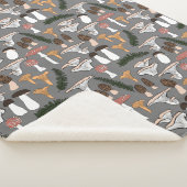 Fun Fungi Mushroom Fern Muster Sherpadecke (3/4)