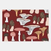 Fun Fungi Mushroom Pattern Geschenkpapier Set (Vorderseite 3)