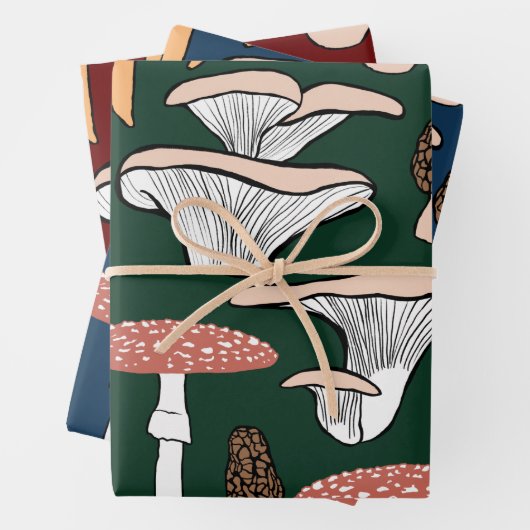 Fun Fungi Mushroom Pattern Geschenkpapier Set (Beispiel)