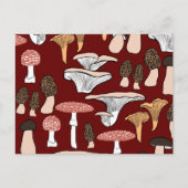 Fun Fungi Mushroom Pattern Postkarte (Vorderseite)