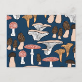 Fun Fungi Mushroom Pattern Postkarte (Vorderseite)