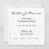 Fun & Funky 2012 Grad Party Einladung (Rückseite)