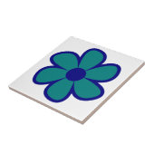 Fun Funky 60er 70er Retro Blume Fliese (Seite)