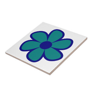 Fun Funky 60er 70er Retro Blume Fliese