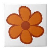 Fun Funky 60er 70er Retro Blume Keramik Tile Fliese (Vorderseite)