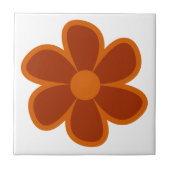 Fun Funky 60er 70er Retro Blume Keramik Tile Fliese (Vorderseite)