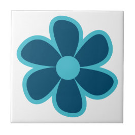 Fun Funky 60er 70er Retro Blume Keramik Tile Fliese