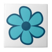 Fun Funky 60er 70er Retro Blume Keramik Tile Fliese (Vorderseite)