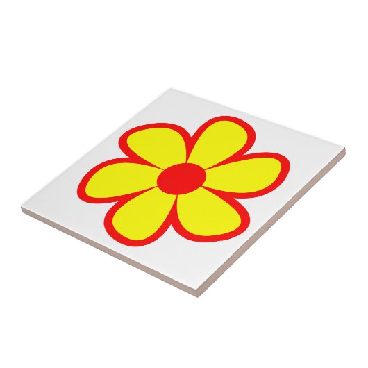 Fun Funky 60er 70er Retro Blume Keramik Tile Fliese (Seite)