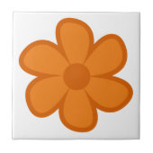 Fun Funky 60er 70er Retro Blume Keramik Tile Fliese (Vorderseite)