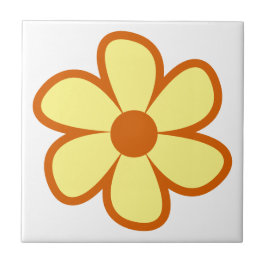 Fun Funky 60s 70s Retro Flower Ceramic Tile Fliese