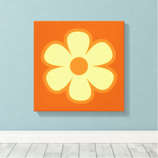 Fun Funky 60s 70s Retro Flower Leinwanddruck