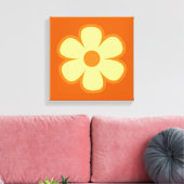 Fun Funky 60s 70s Retro Flower Leinwanddruck (Insitu (Wohnzimmer))