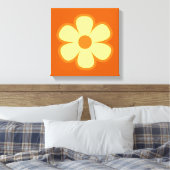 Fun Funky 60s 70s Retro Flower Leinwanddruck (Insitu (Schlafzimmer))