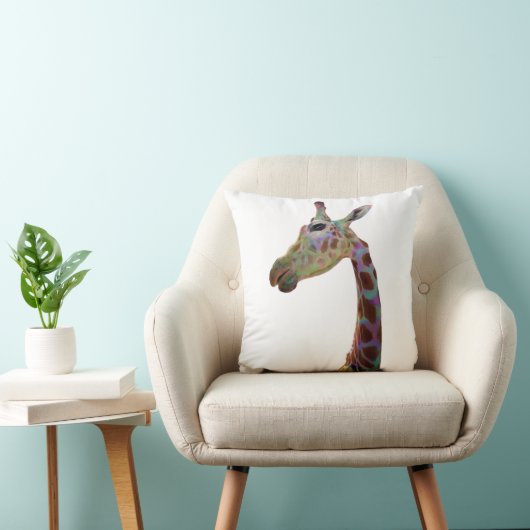 Fun funky bunt Giraffe Throw Kissen (Stuhl )