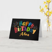 Fun Funky Dark Happy Smile Birthday Grußkarte Karte (Gelbe Blume)