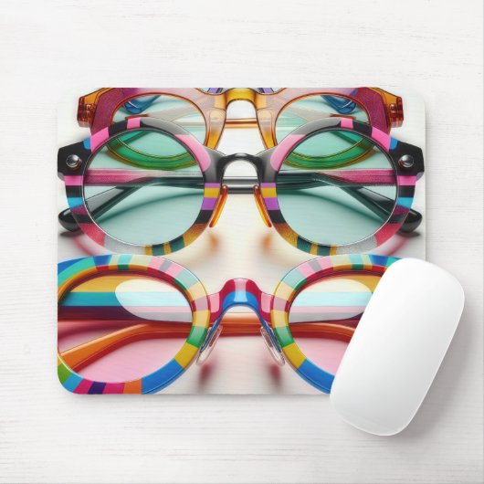 Fun Funky Eyeglasses Mousepad (Mit Mouse)