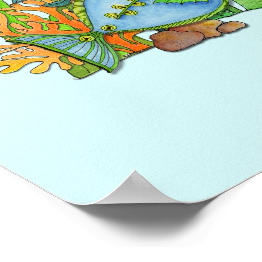 Fun Funky Fish Poster 16 x 24 (Ecke)