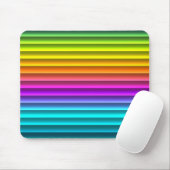 Fun Funky Modern Rainbow Stripes Muster Mousepad (Mit Mouse)