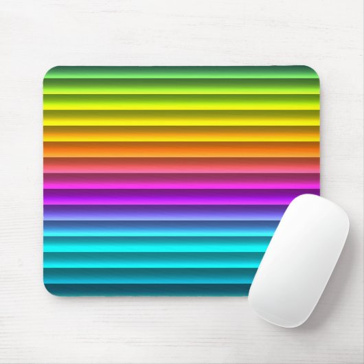 Fun Funky Modern Rainbow Stripes Muster Mousepad (Mit Mouse)
