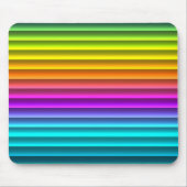 Fun Funky Modern Rainbow Stripes Muster Mousepad (Vorne)