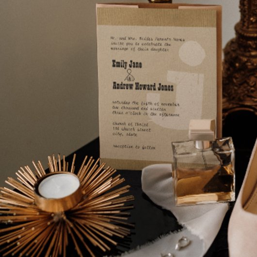 Fun & Funky Mongram Western Stilholz Einladung