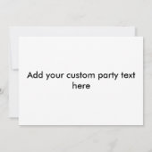 Fun Funky Party Einladung (Rückseite)