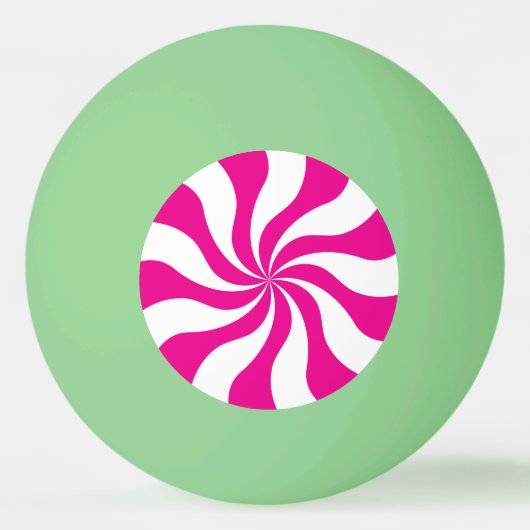 Fun Funky Peppermint Candy Tischtennisball (Vorderseite)