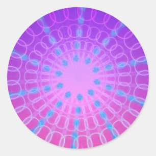 Fun Funky Psychedelic Circular Burst Sticker