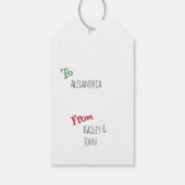 Fun Funky Retro Peppermint Candy Swirl Geschenkanhänger (Rückseite)