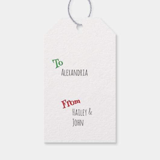 Fun Funky Retro Peppermint Candy Swirl Geschenkanhänger (Rückseite)