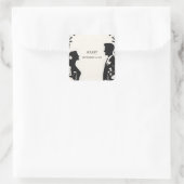 Fun Funky Unique Spaß Meme Funny Brautparty Quadratischer Aufkleber (Tasche)