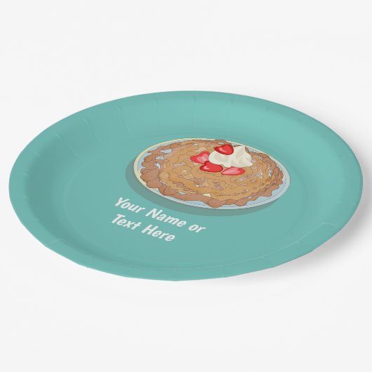 Fun Funnel Cake - Fairground Theme - custom event Pappteller (Schrägansicht)