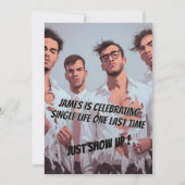 Fun Funny Bachelor Party Invitation Einladung (Vorderseite)