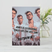 Fun Funny Bachelor Party Invitation Einladung (Stehend Vorderseite)