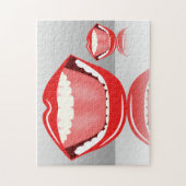 Fun Funny Cool Laughing Big Mouth Jigsaw Puzzle (Vertikal)