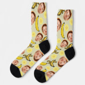 Fun & Funny Custome Yellow Banana Face Crew Socke (Linkes Detail)
